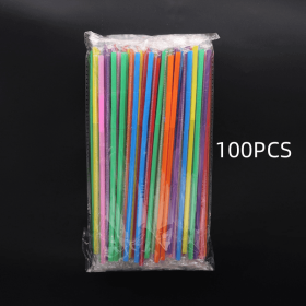 30pcs/100pcs/125pcs Individually Wrapped Straws; Plastic Straws; Disposable Drinking Straws; Assorted Colors