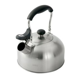 1.8-Liter Whistle Tea Kettle, Induction Compatible, Stainless Steel, Silver