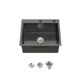 23"x19" Undermount Kitchen Sink Stainless Steel Under Counter Deep Single Bowl Undermount Sink Basin (Sink Only)