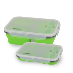 GLIDER LB Green Bento Premium Lunch Box & Food Storage Containers (Color: Green)